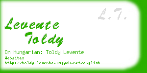 levente toldy business card